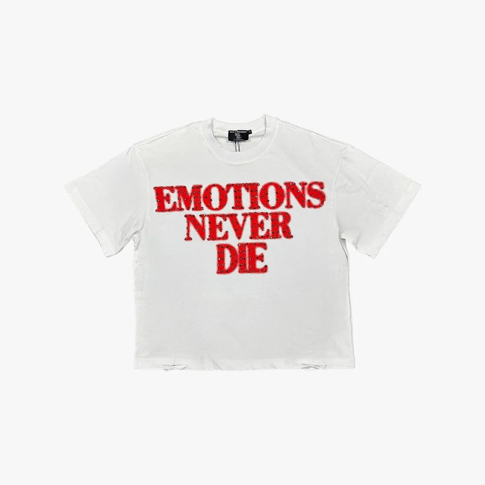 Mixed Emotion Red End Rhinestone Tee