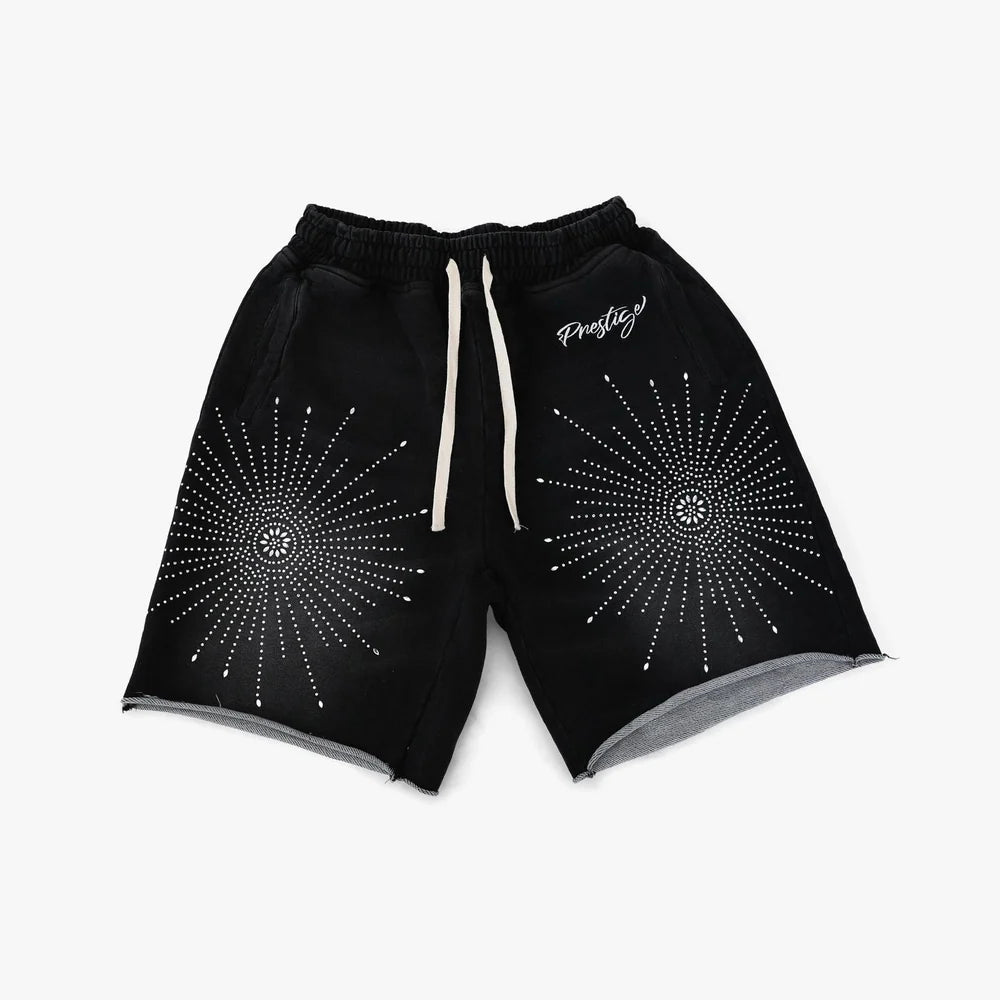 Prestige Black Star Rhinestone Shorts