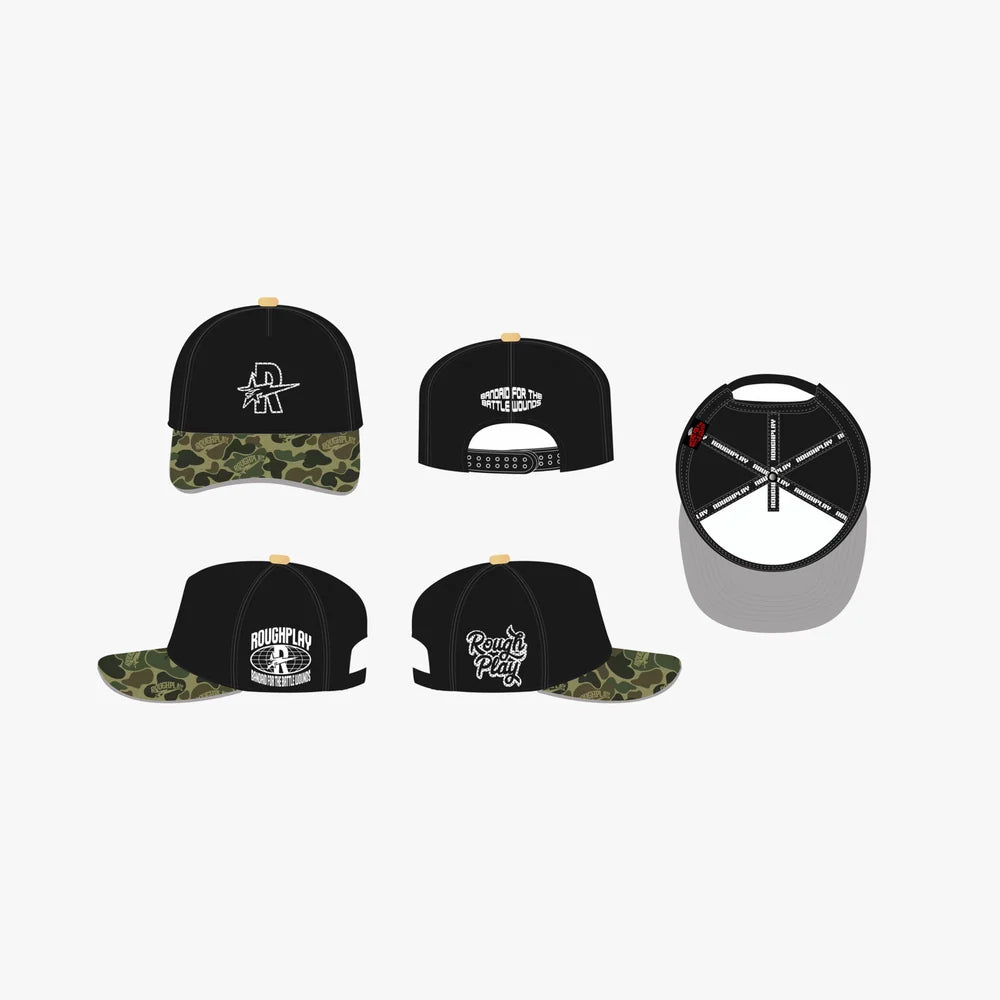 Roughplay Camo Snapback Black