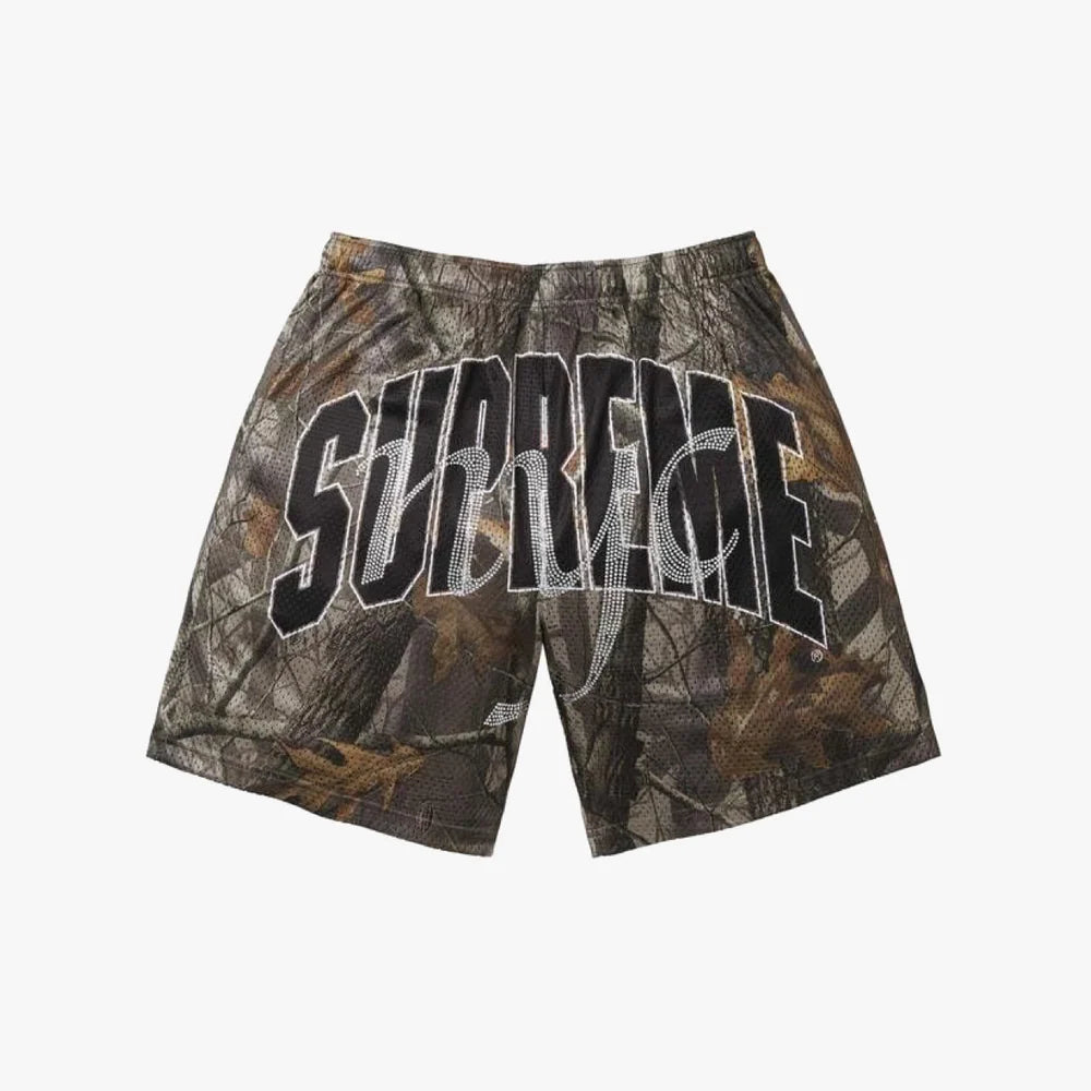 Supreme Rhinestone Mesh Short Realtree Camo