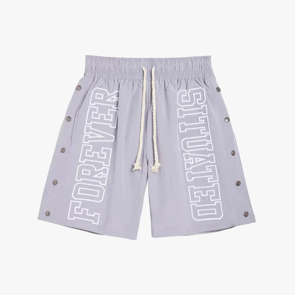 Forever Situated Nylon Shorts Grey