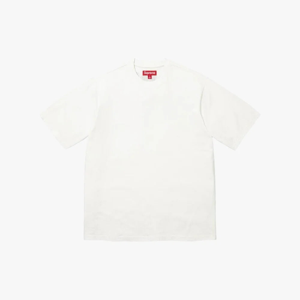 Supreme Rhinestone Script S/S Top White