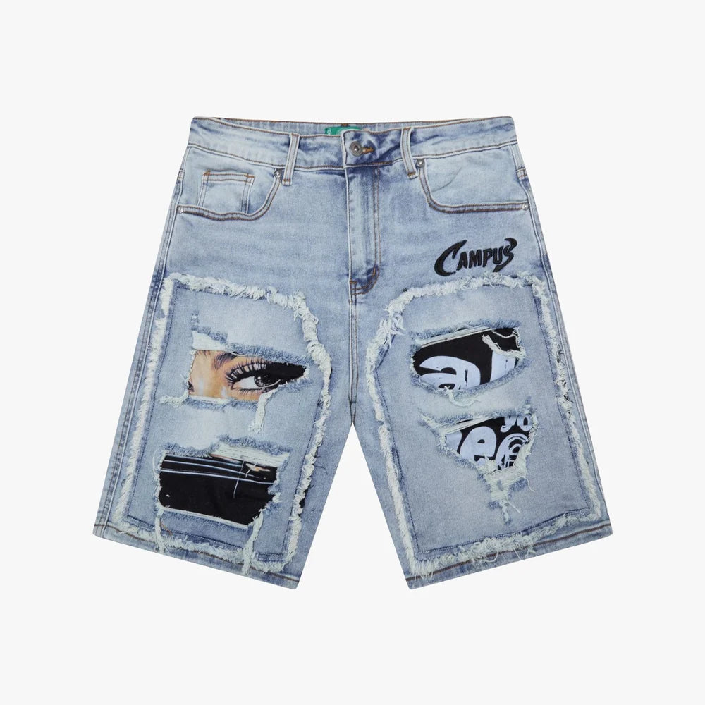 Campus Goods Mirage Denim Jorts (Light Blue)