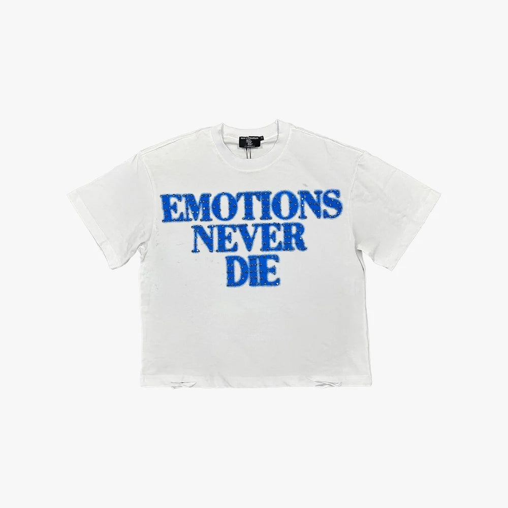 Mixed Emotion Blue End Rhinestone Tee
