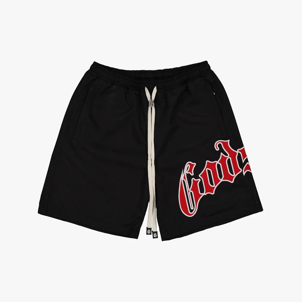 Godspeed OG Logo Nylon Shorts Bred
