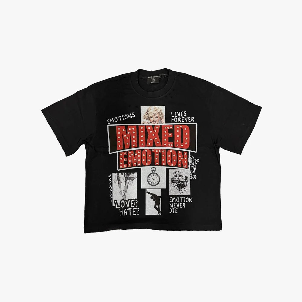 Mixed Emotion Black Lost Identity Tee
