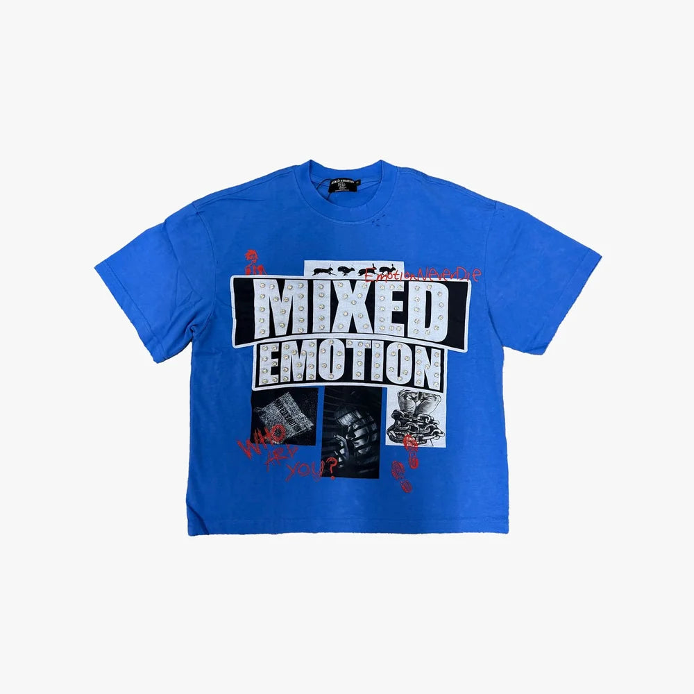 Mixed Emotion Blue Lost Identity Tee