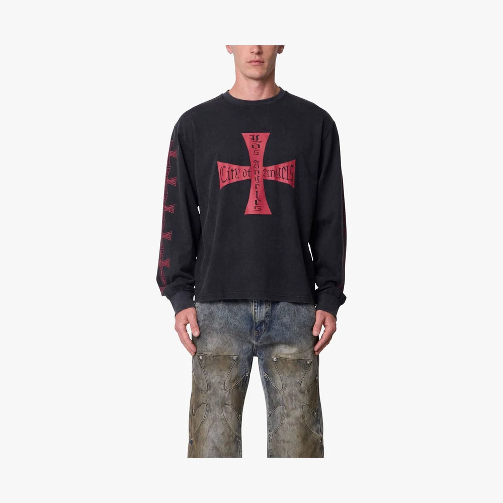 MNML Washed LA L/S Tee Black