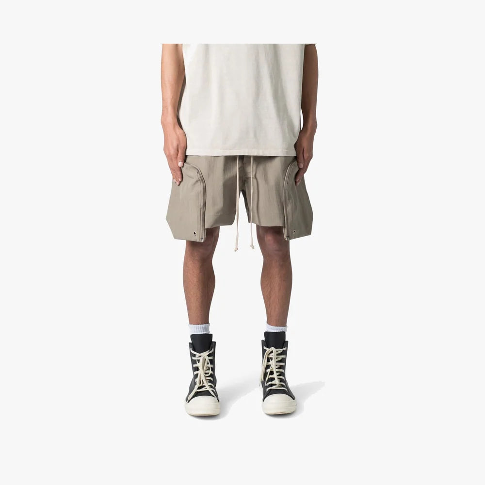 MNML Front Pocket Geo Shorts Olive