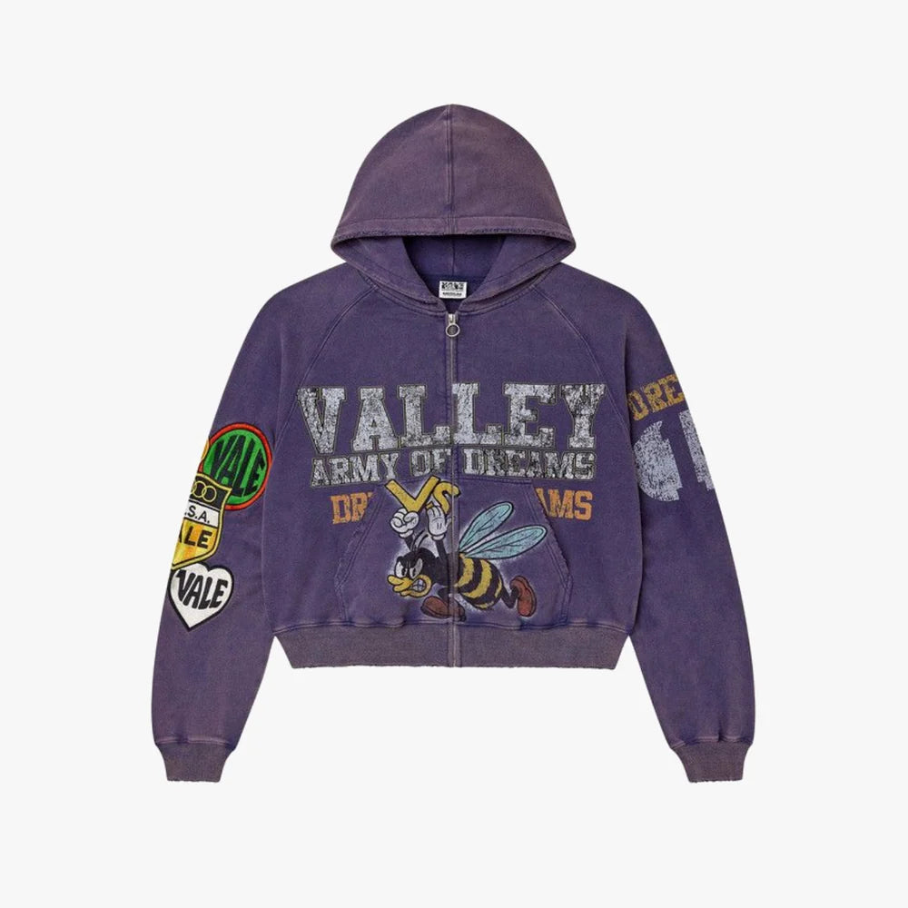 Vale Forever Army Zip Up Navy