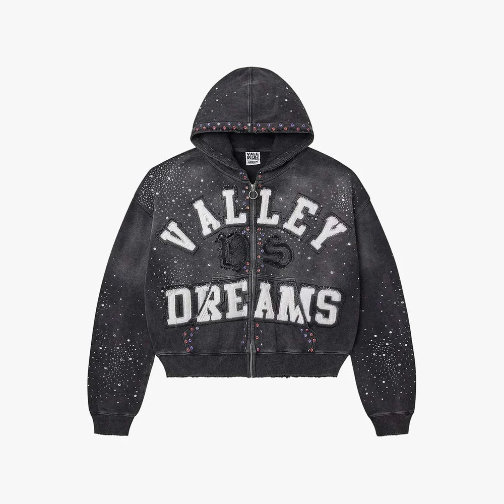 Vale Forever Classico Zip Up Hoodie Black