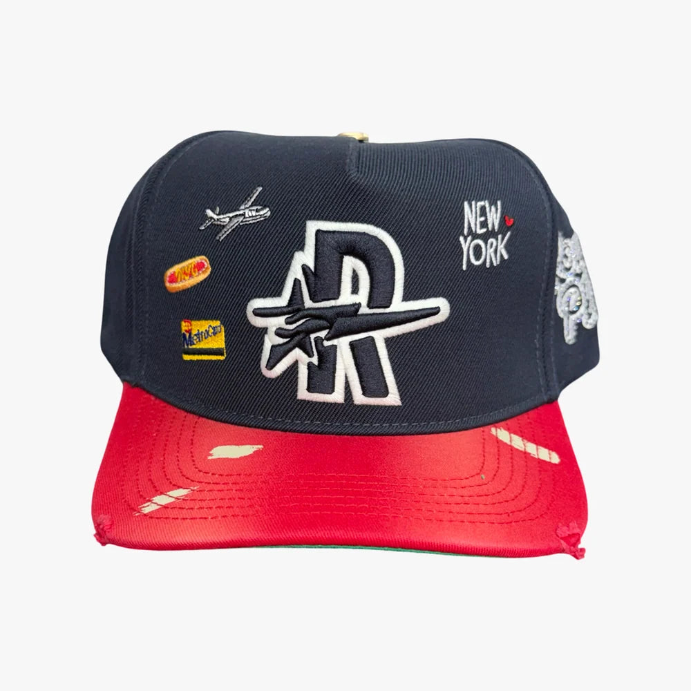 Roughplay Navy Red NYC Snapback