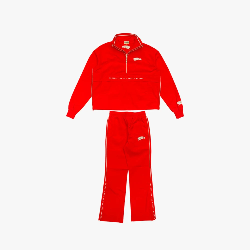 Roughplay Red Quarter Zip Set